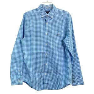 Vineyard Vines Tucker Classic Fit Blue & White Check Button-Down Shirt (Size S)